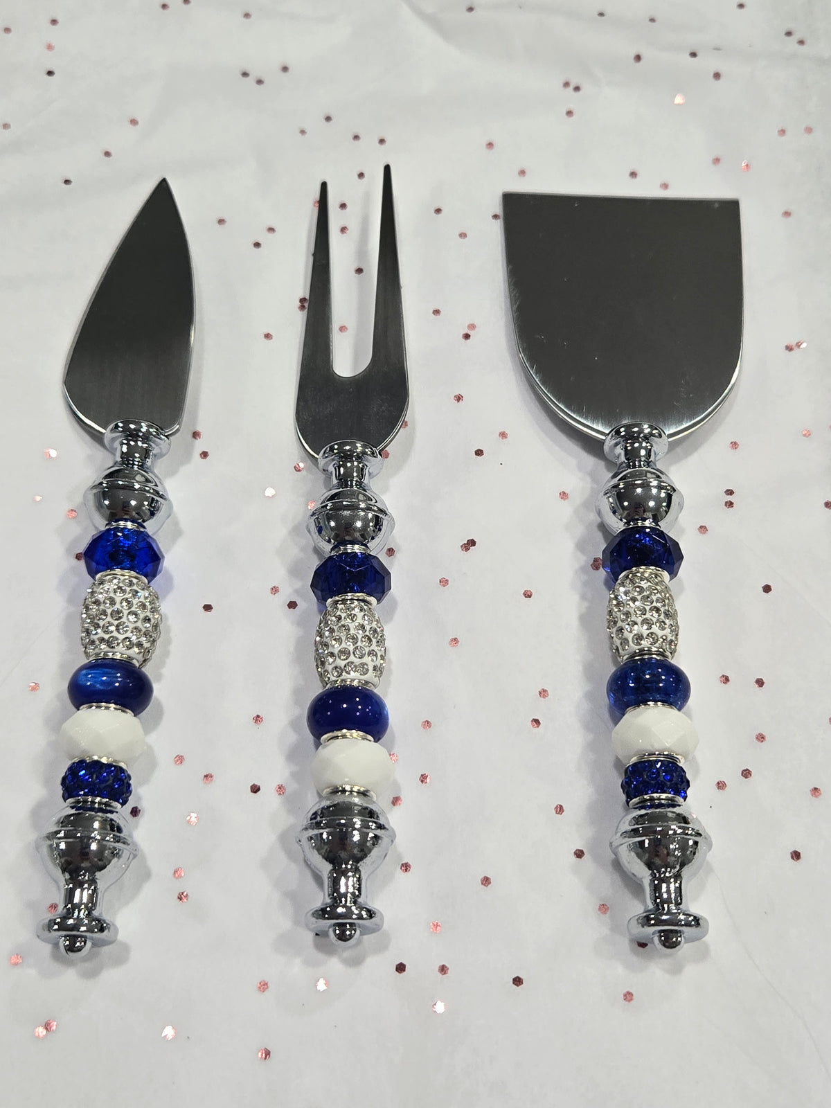 Set5 Hanukkah Beaded Cheese Plate Serving Pieces