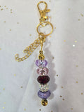 GS16 Maroon and Lavender SigKap Short Beaded Keychain