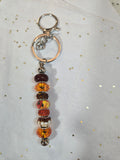 F9 Cleveland or Cincinnati Football Long Beaded Keychain