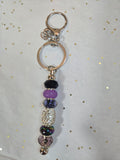 F11 Baltimore Football Long Beaded Keychain