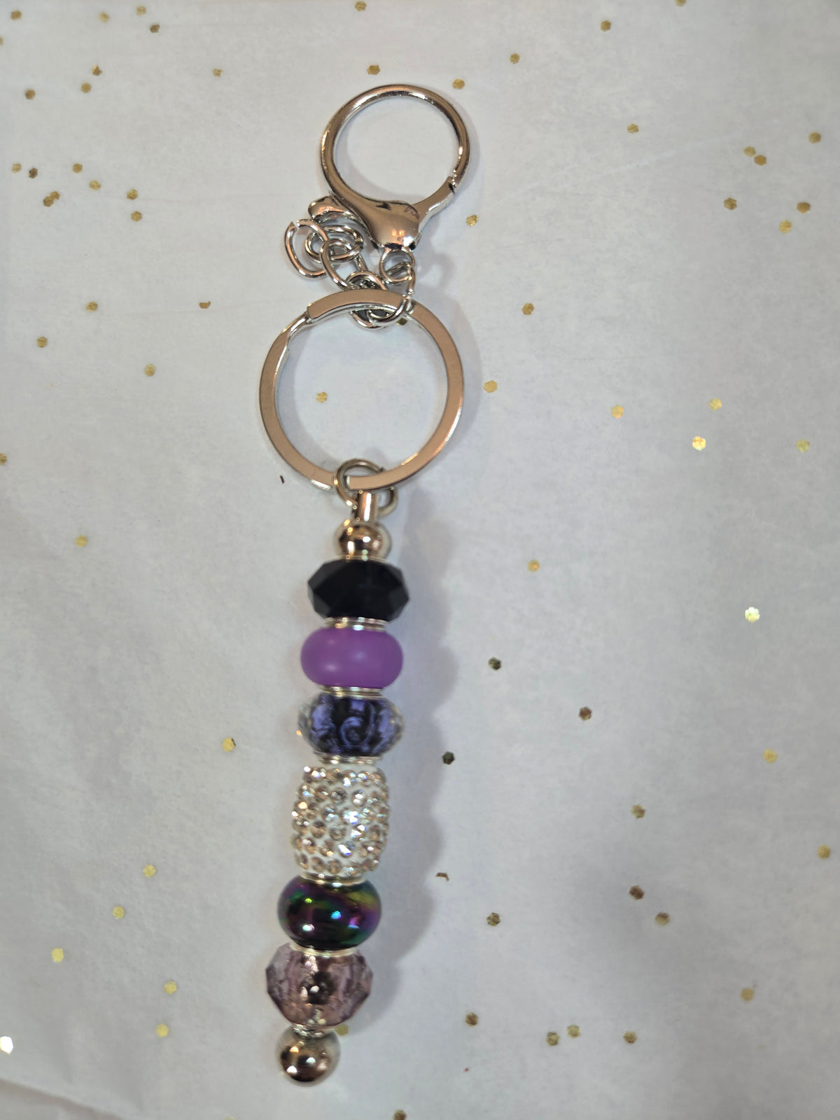 F11 Baltimore Football Long Beaded Keychain