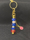 GS2 Red, White, and Blue Beaded Keychain