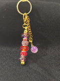 GS3 Red and Purple Beaded Keychain