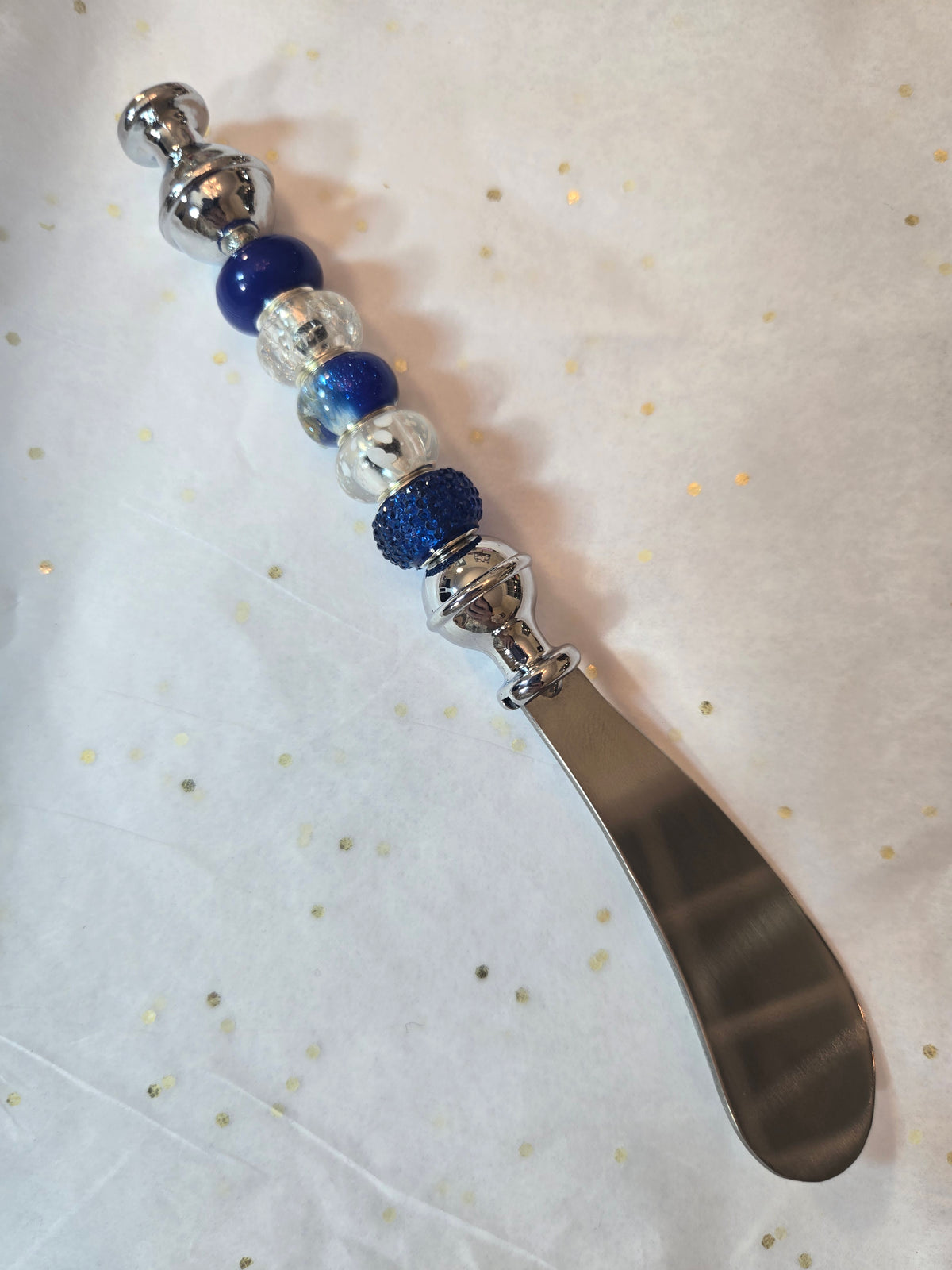 BK6 Blue and White Butter Knife