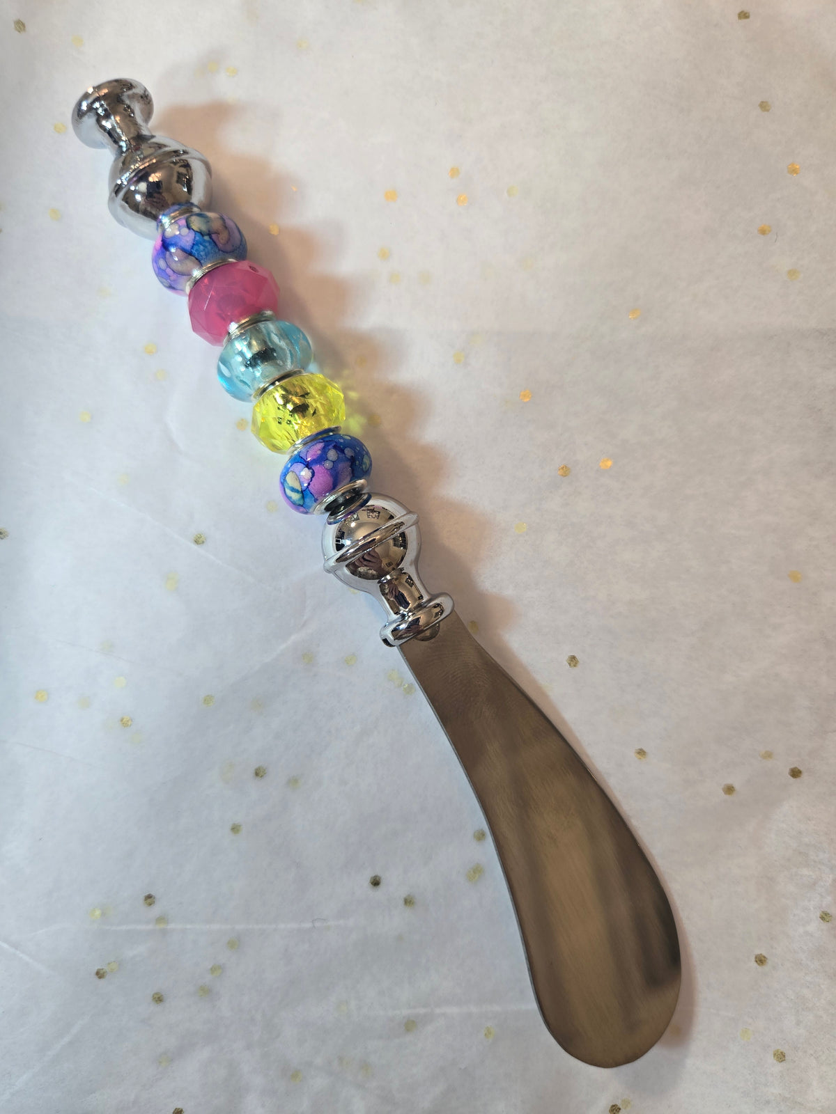 BK3 Pink, Yellow, Blue Butter Knife