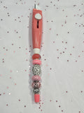 BC8 Peach and Silver Beaded Box Cutter