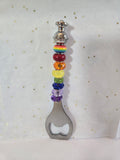 BO1 Rainbow Beaded Bottle Opener