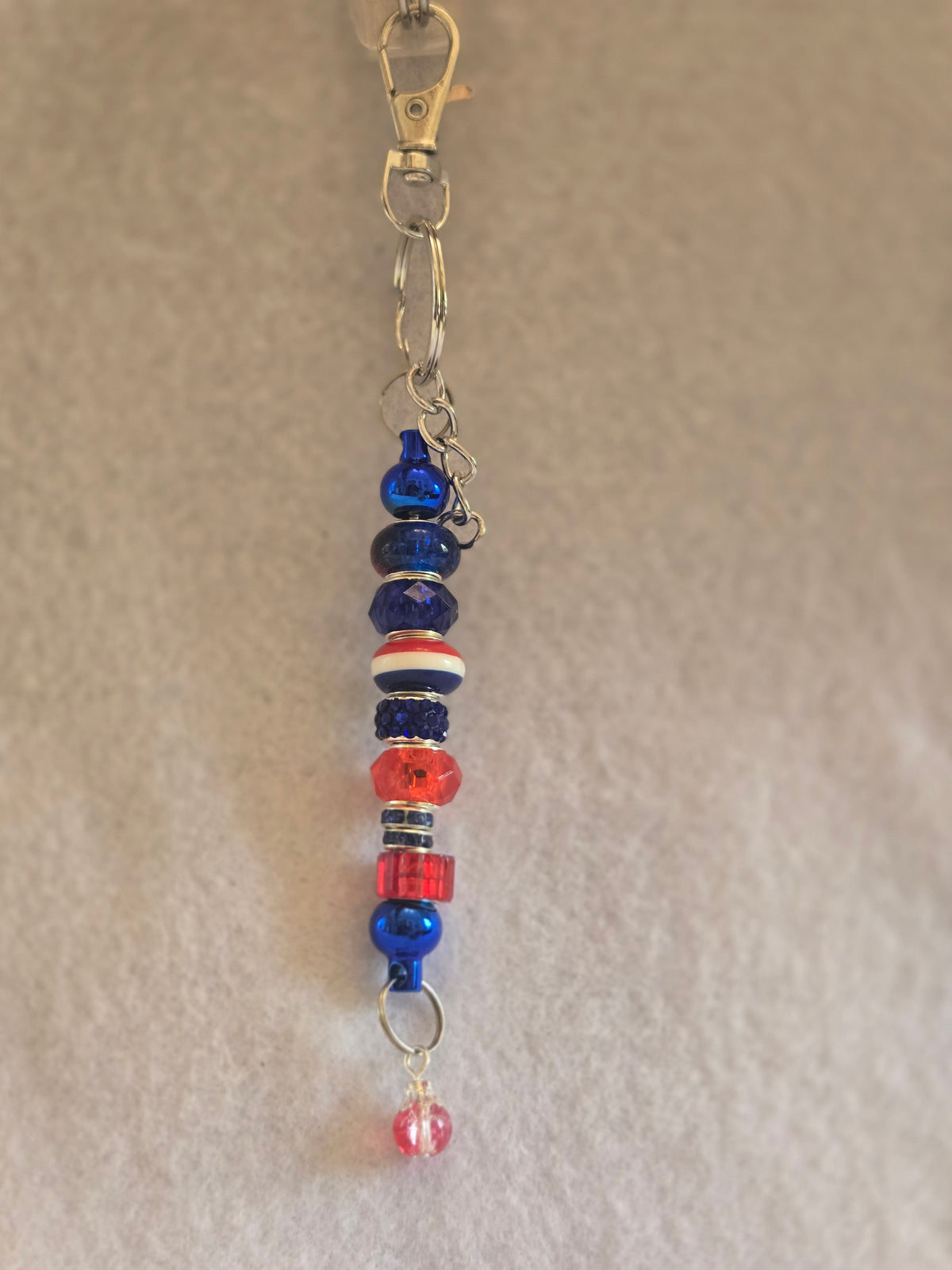 S2-12 American Pride Beaded Keychain