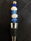 W23 Hanukkah Beaded Wine Bottle Stopper #6