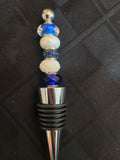 W24 Hanukkah Beaded Wine Bottle Stopper #7