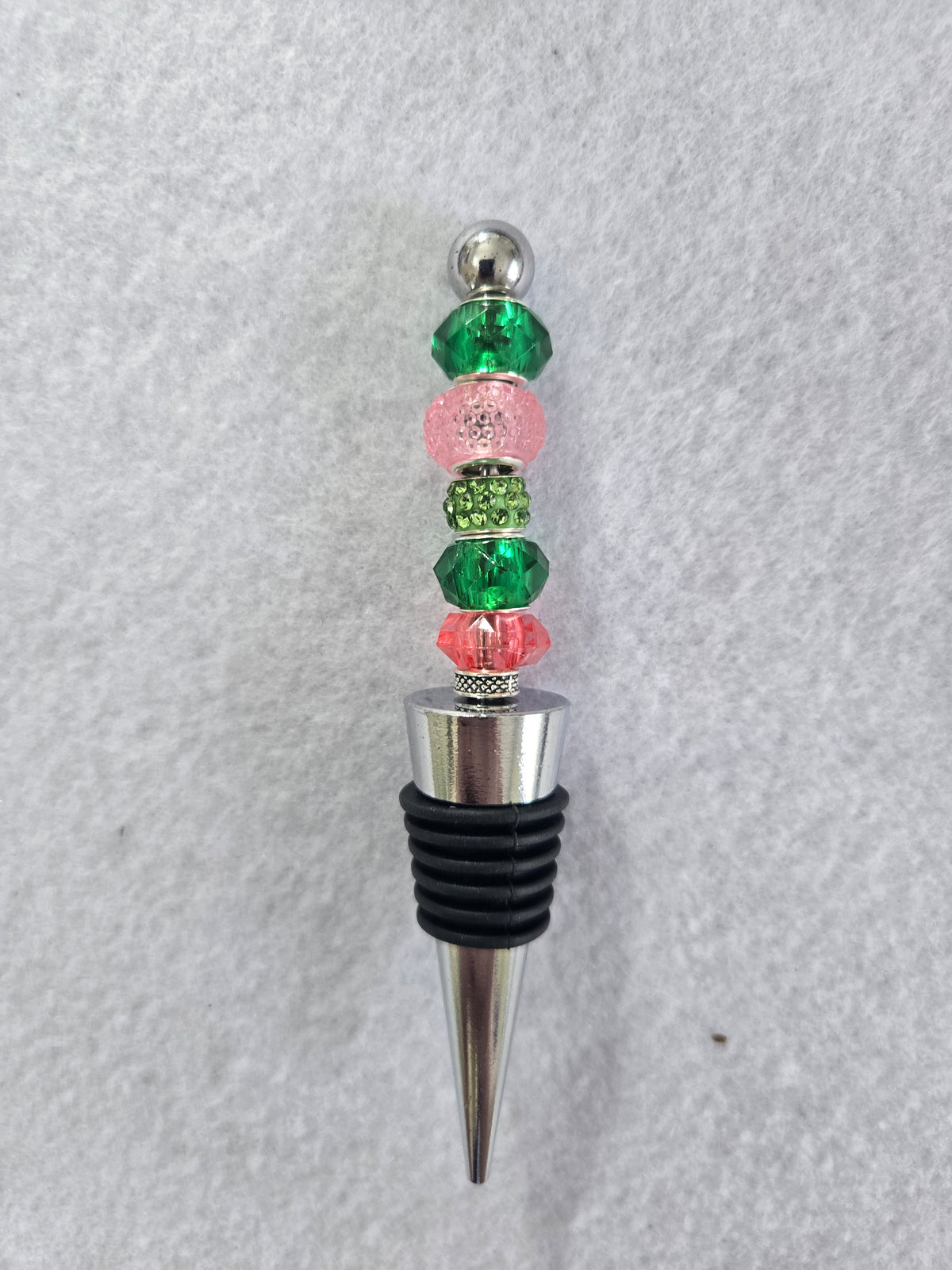 KD4 Pink and Green wine bottle stopper
