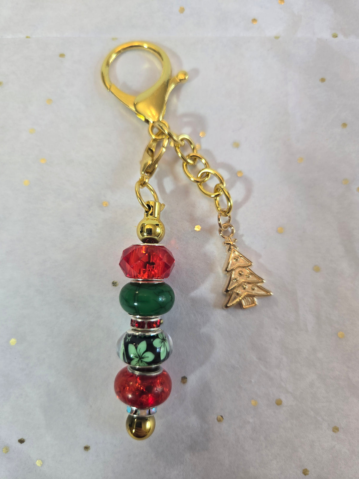 GS14 Christmas Short Beaded Keychain