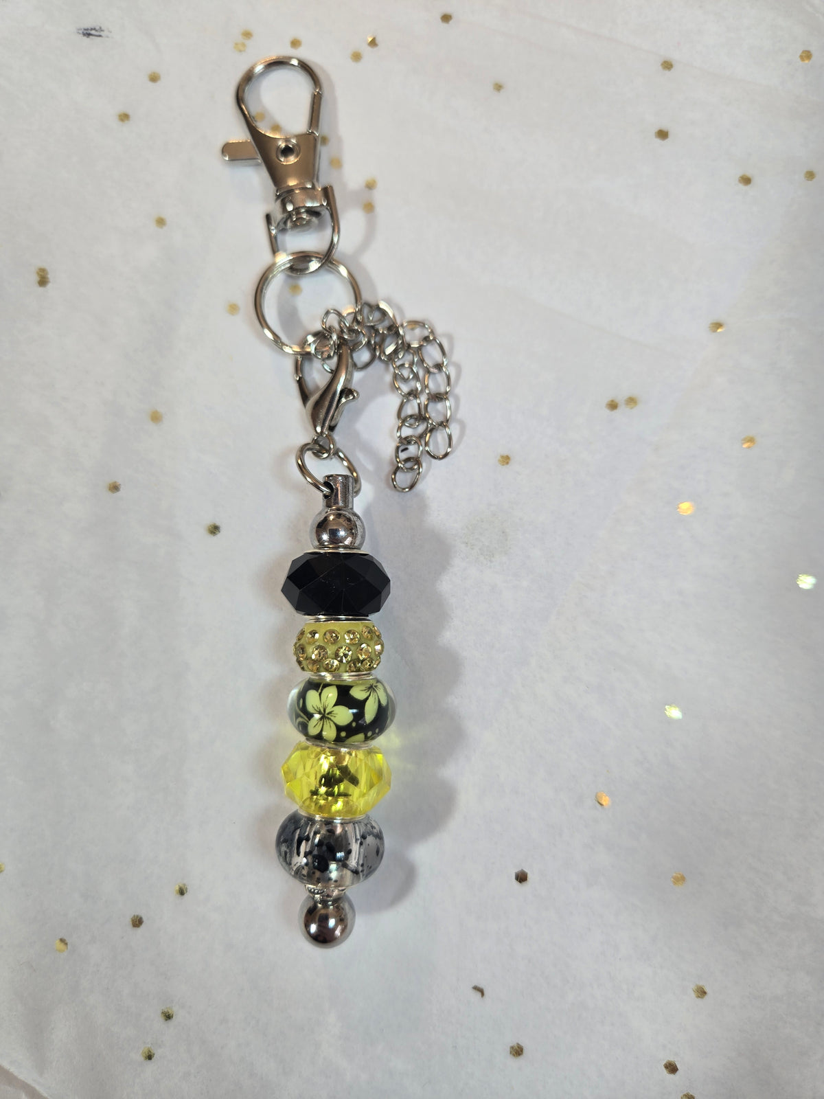 F8 Pittsburgh Football Short Beaded Keychain