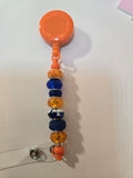 BH9 The Monarch Beaded Badge Holder