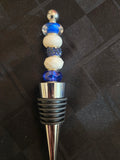 W19 Hanukkah Beaded Wine Bottle Stopper #2