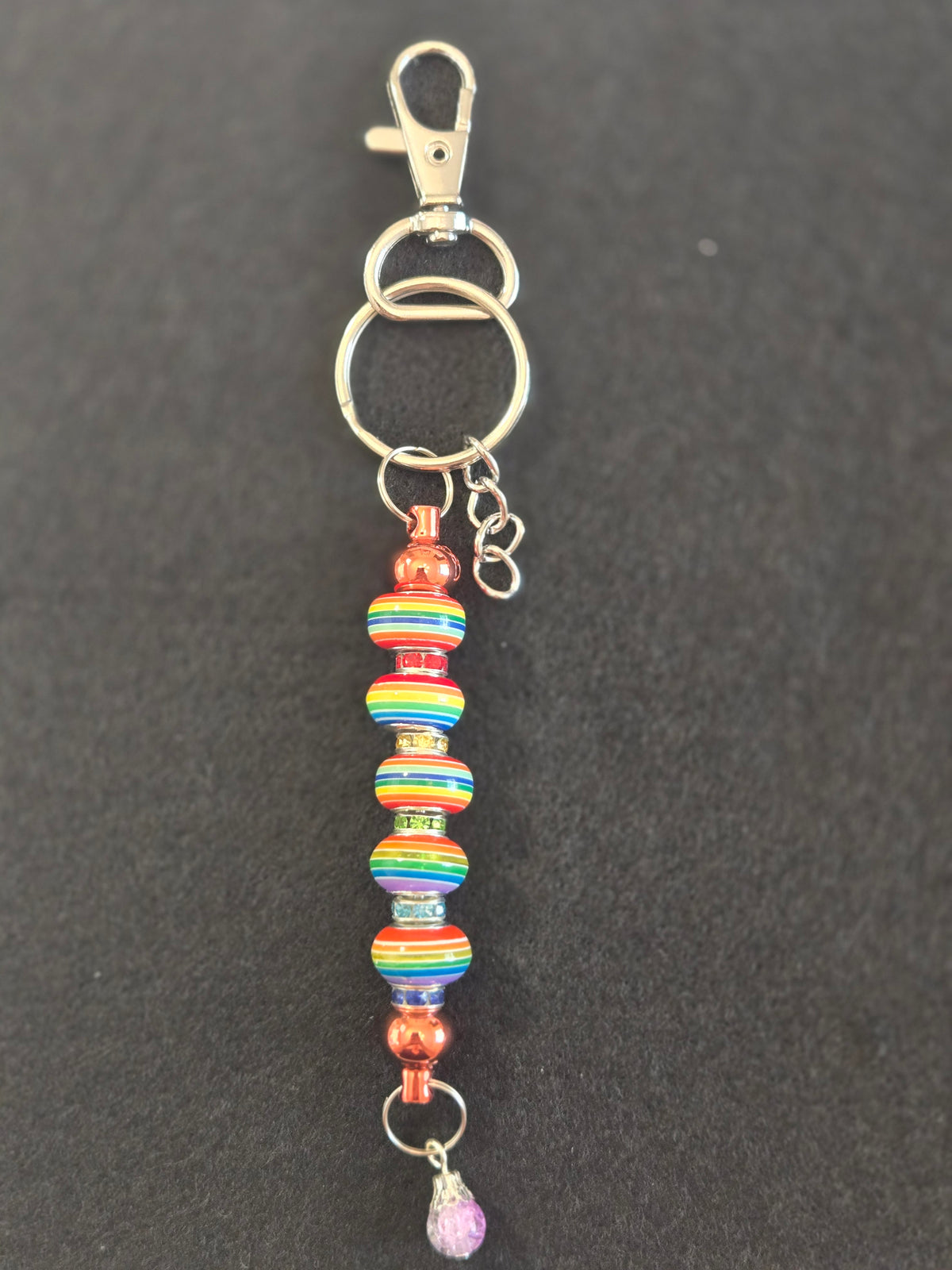 S2-R All Rainbows Beaded Keychain