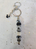 SL33 Black and White with Mickey Beaded Keychain