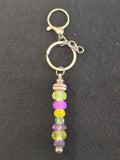 SL16 Purple and Yellow Beaded Keychain