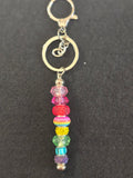 SL13 Pastel Rainbow Beaded Keychain