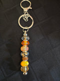 F14 Cleveland Football #2, Long Beaded Keychain
