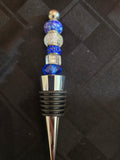 W20 Hanukkah Beaded Wine Bottle Stopper #3