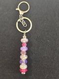 SL4 Magenta and Purple Beaded Keychain