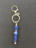 SL12 Blue Beaded Keychain