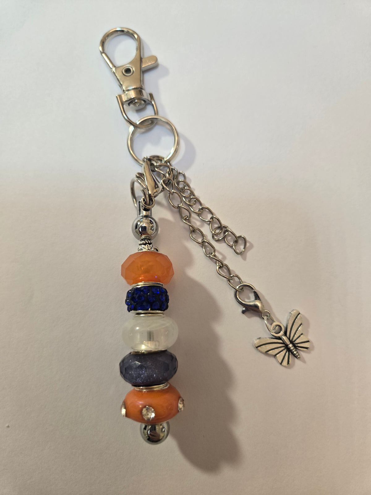 GS10 The Monarch Beaded Keychain with butterfly charm