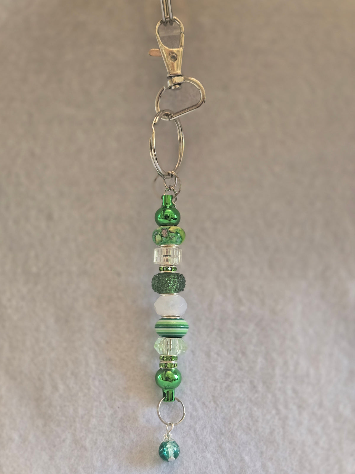 S2-13 Ohio University Themed Beaded Keychain