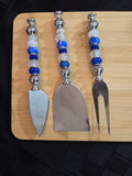 Set4 Hanukkah Beaded Cheese Knives